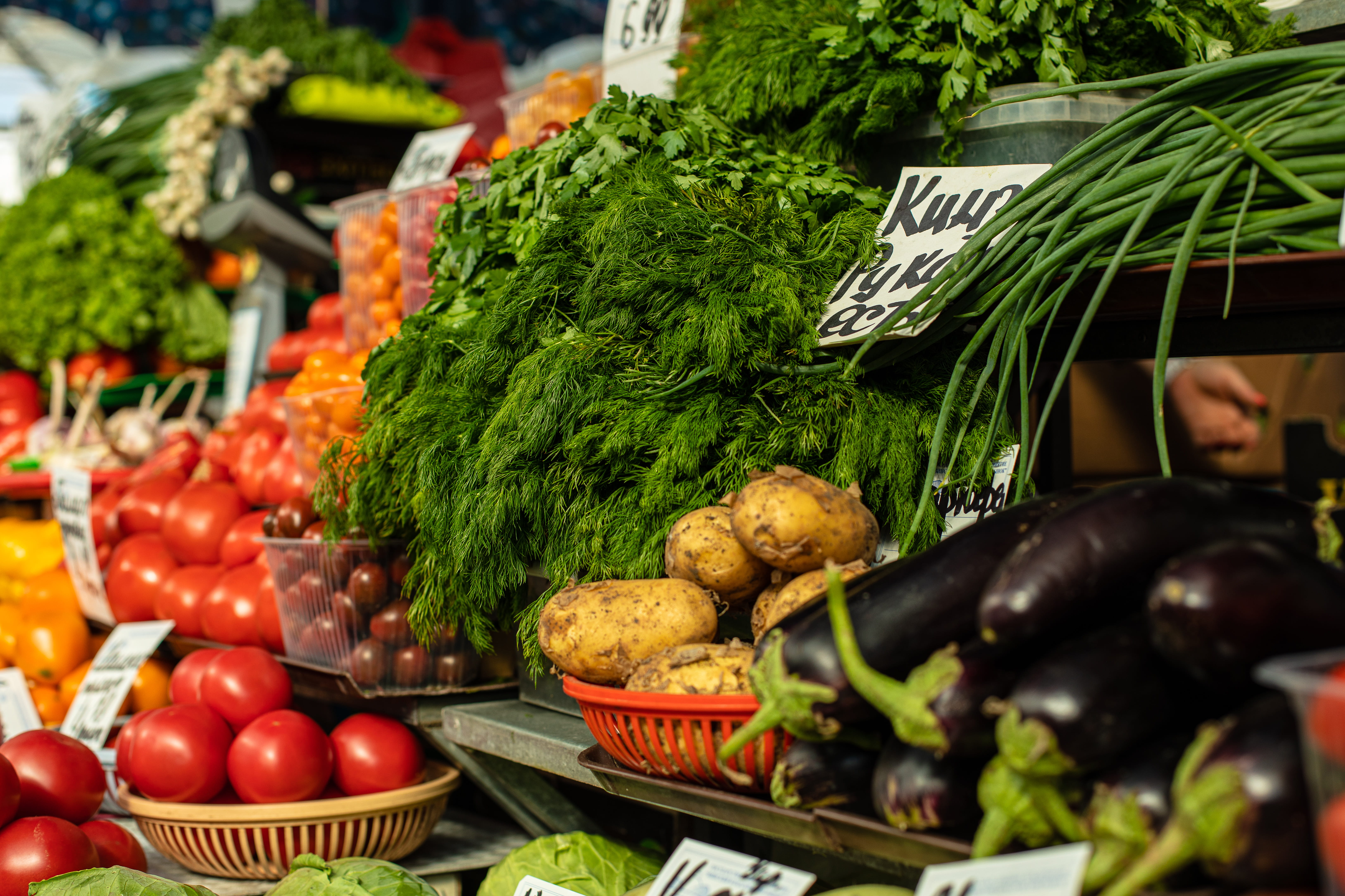 Frische Rohstoffe vom Markt